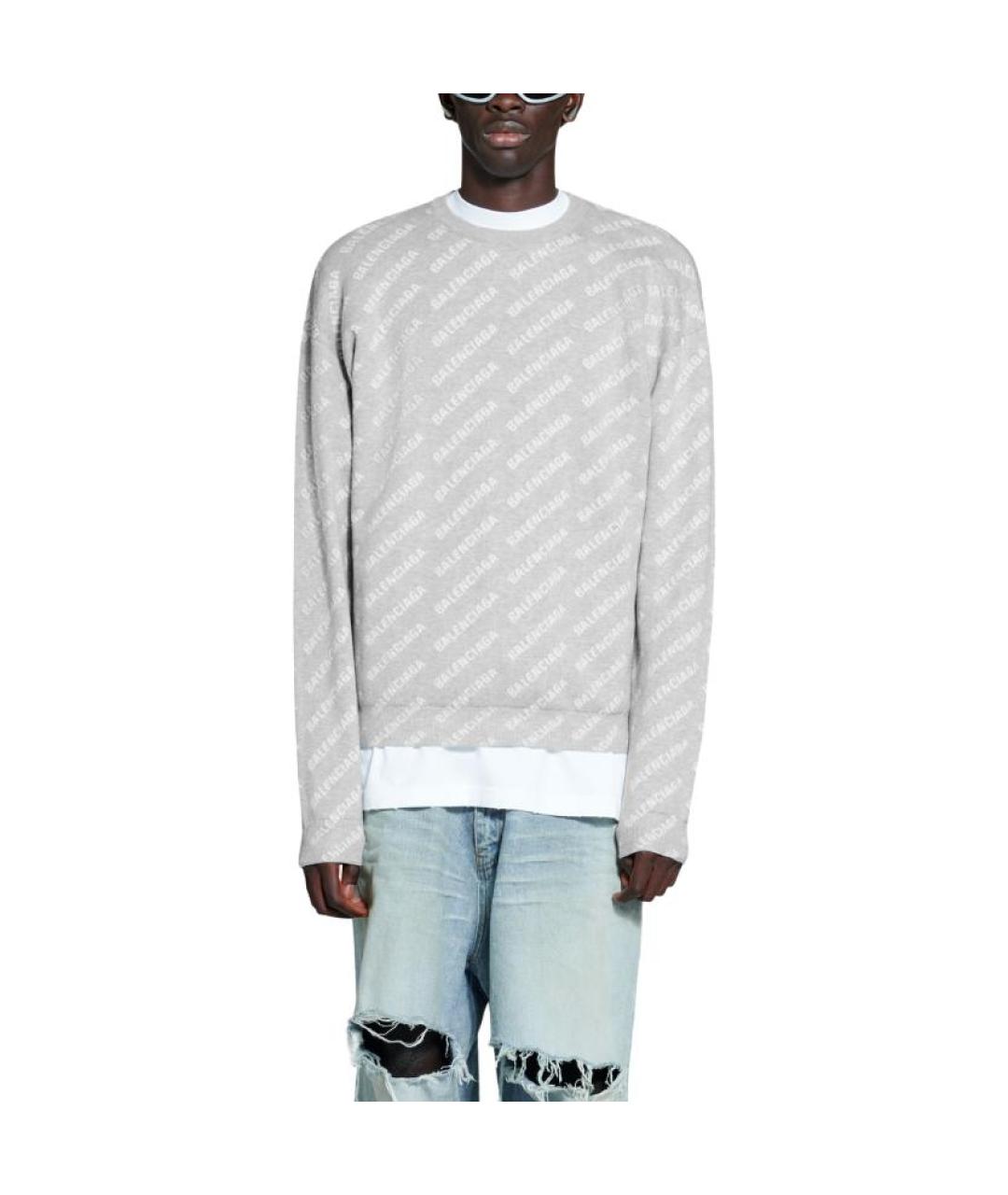 BALENCIAGA Серый джемпер / свитер, фото 4