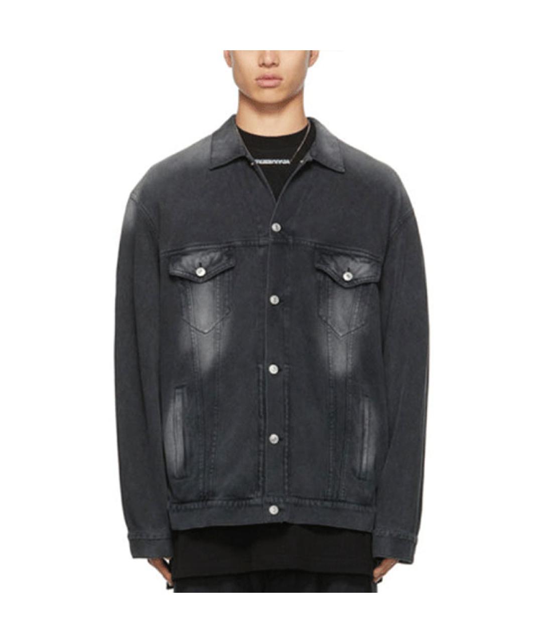 BALENCIAGA Черная деним куртка, фото 2