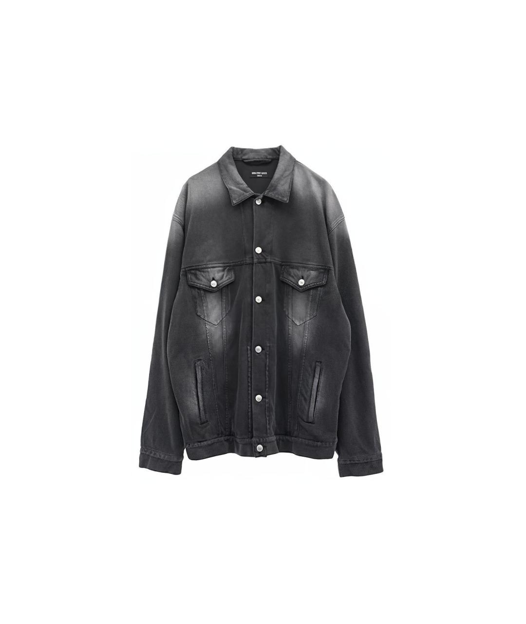 BALENCIAGA Черная деним куртка, фото 1