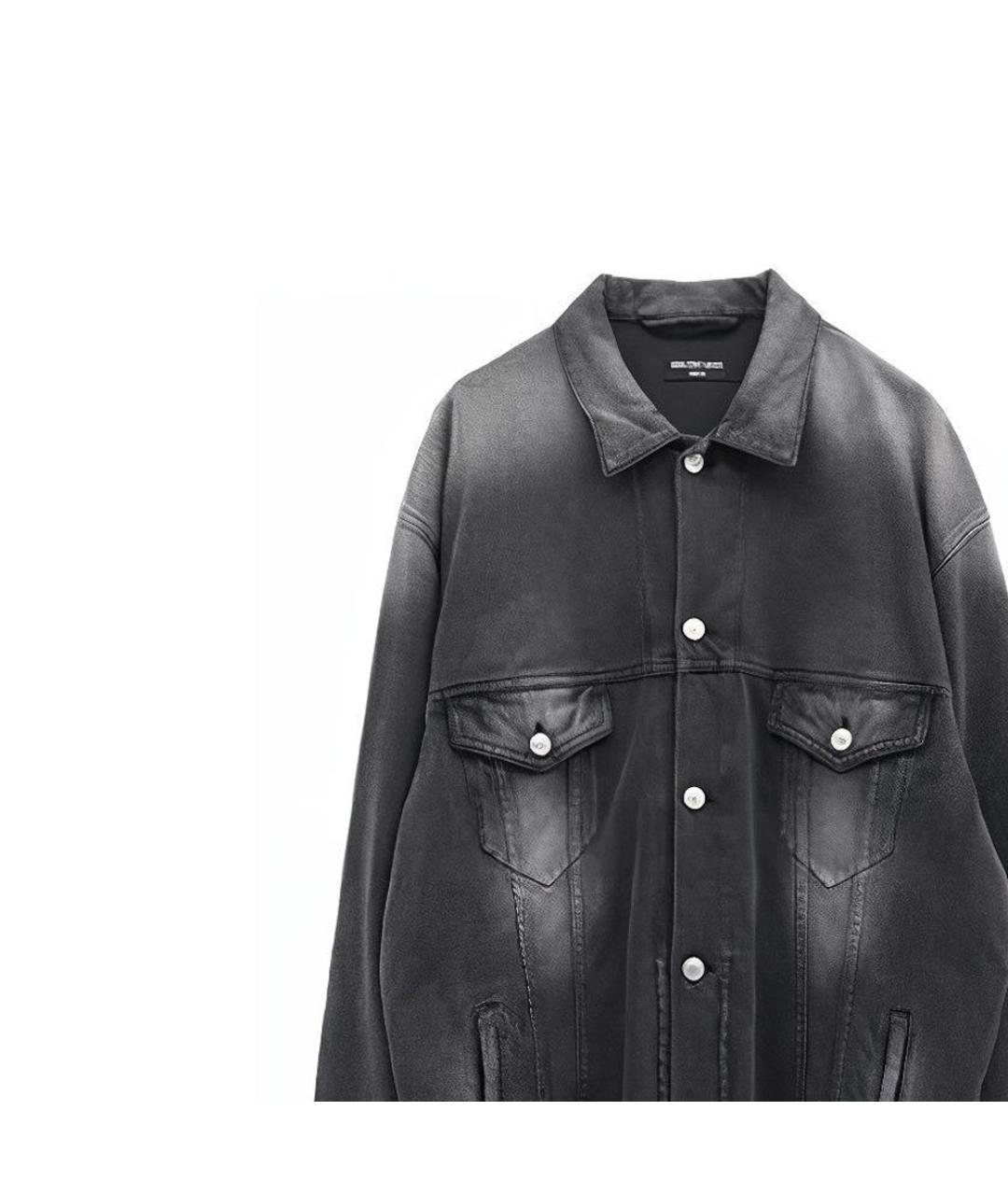BALENCIAGA Черная деним куртка, фото 5