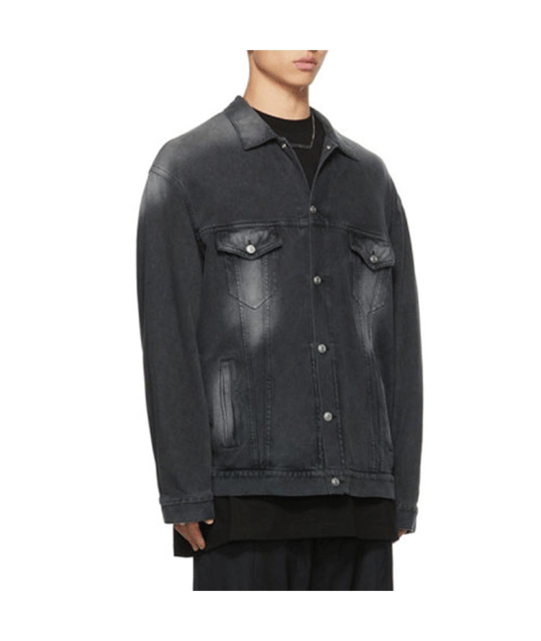 BALENCIAGA Черная деним куртка, фото 3