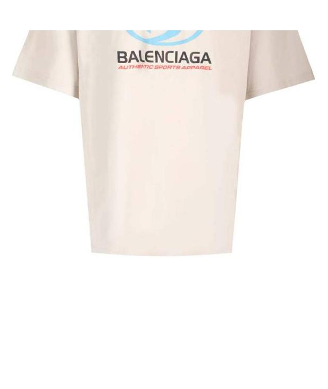 BALENCIAGA Белая хлопковая футболка, фото 6