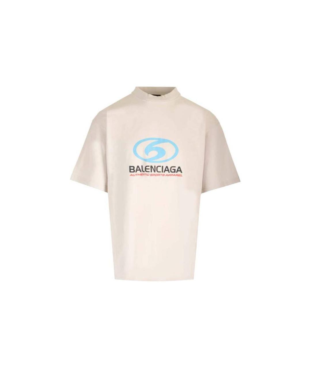BALENCIAGA Белая хлопковая футболка, фото 3
