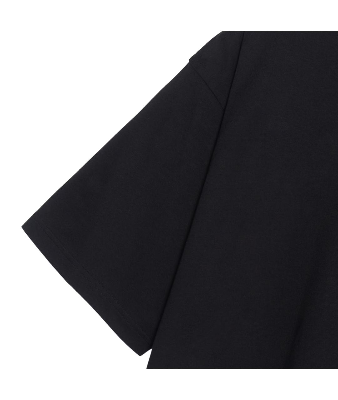 BALENCIAGA Черная хлопковая футболка, фото 5