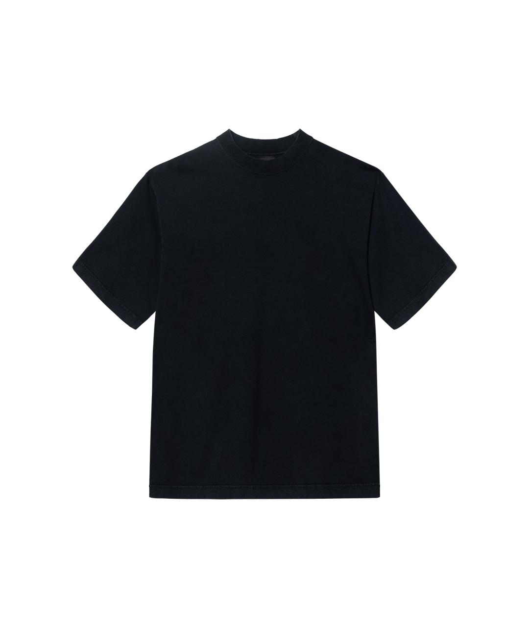 BALENCIAGA Черная хлопковая футболка, фото 1