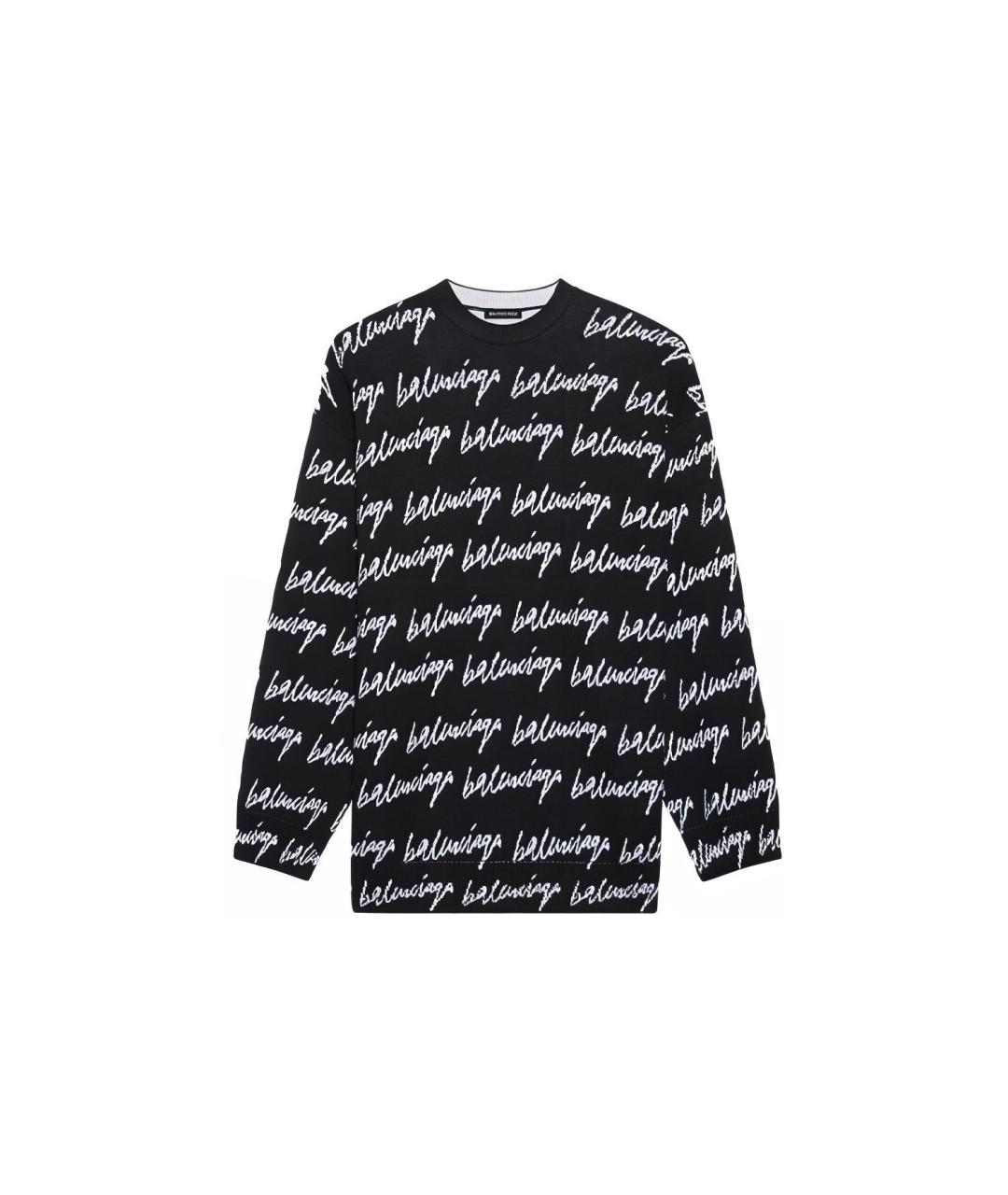 BALENCIAGA Черный кашемировый джемпер / свитер, фото 1