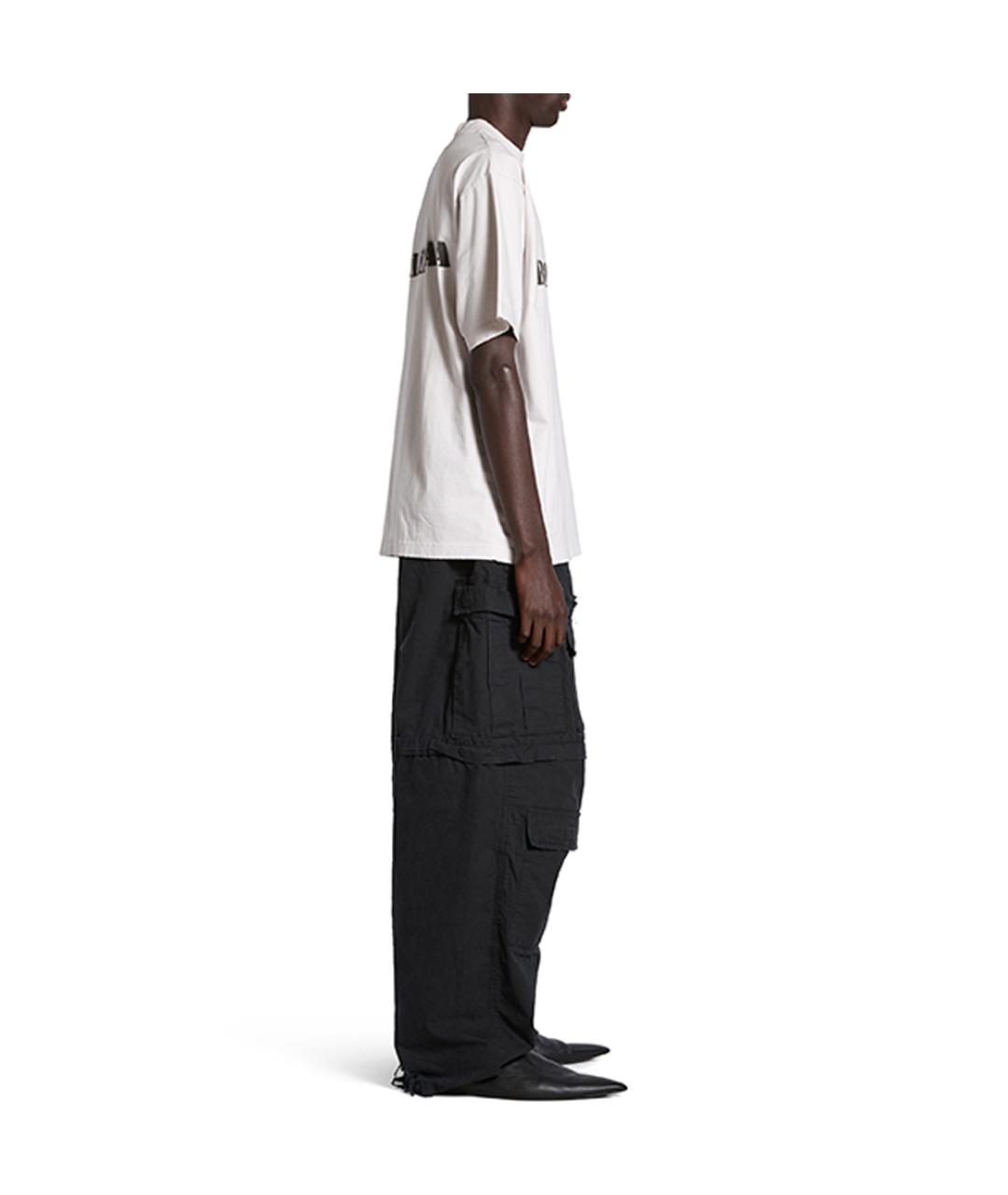 BALENCIAGA Белая хлопковая футболка, фото 5