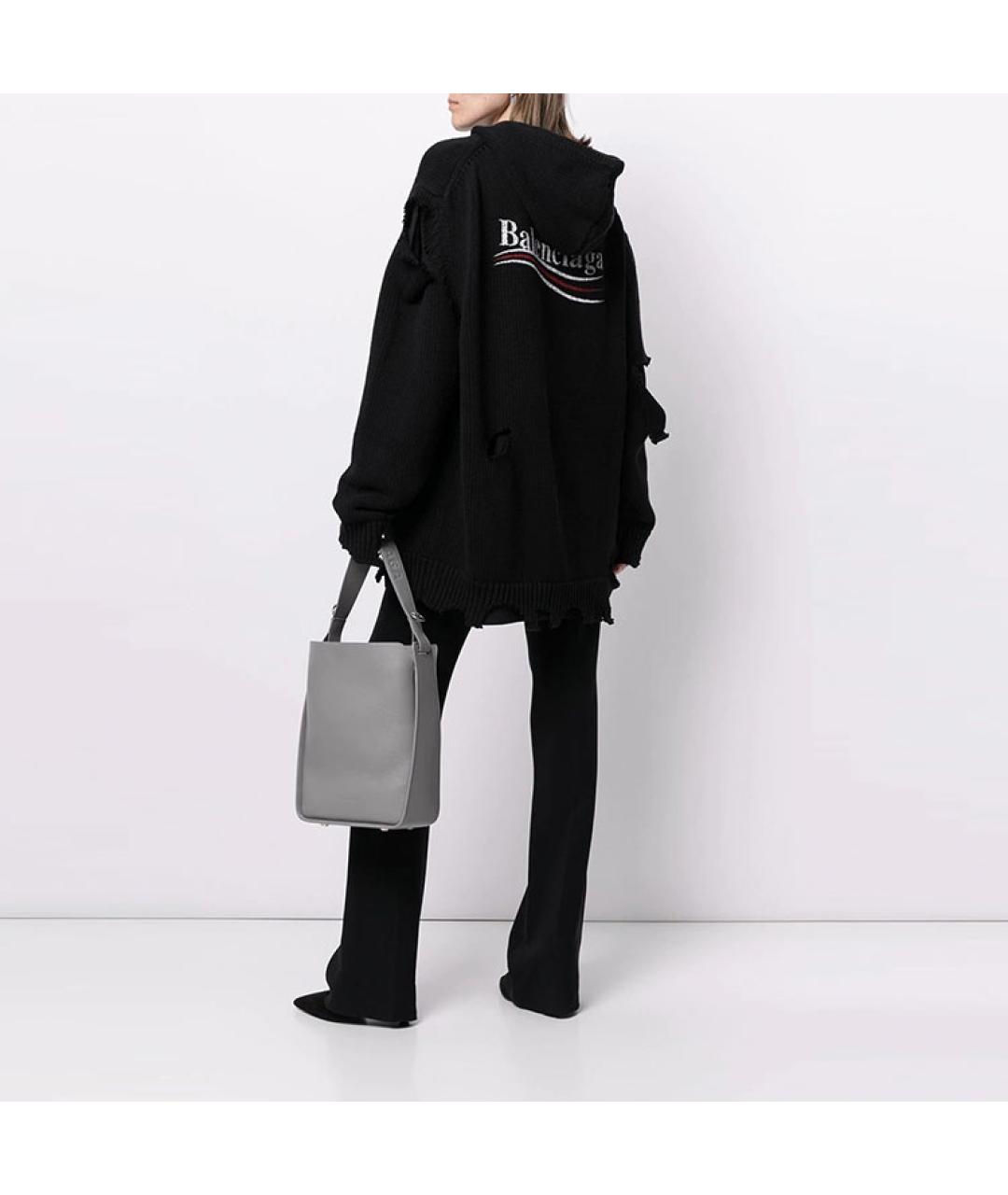 BALENCIAGA Черный кашемировый джемпер / свитер, фото 6