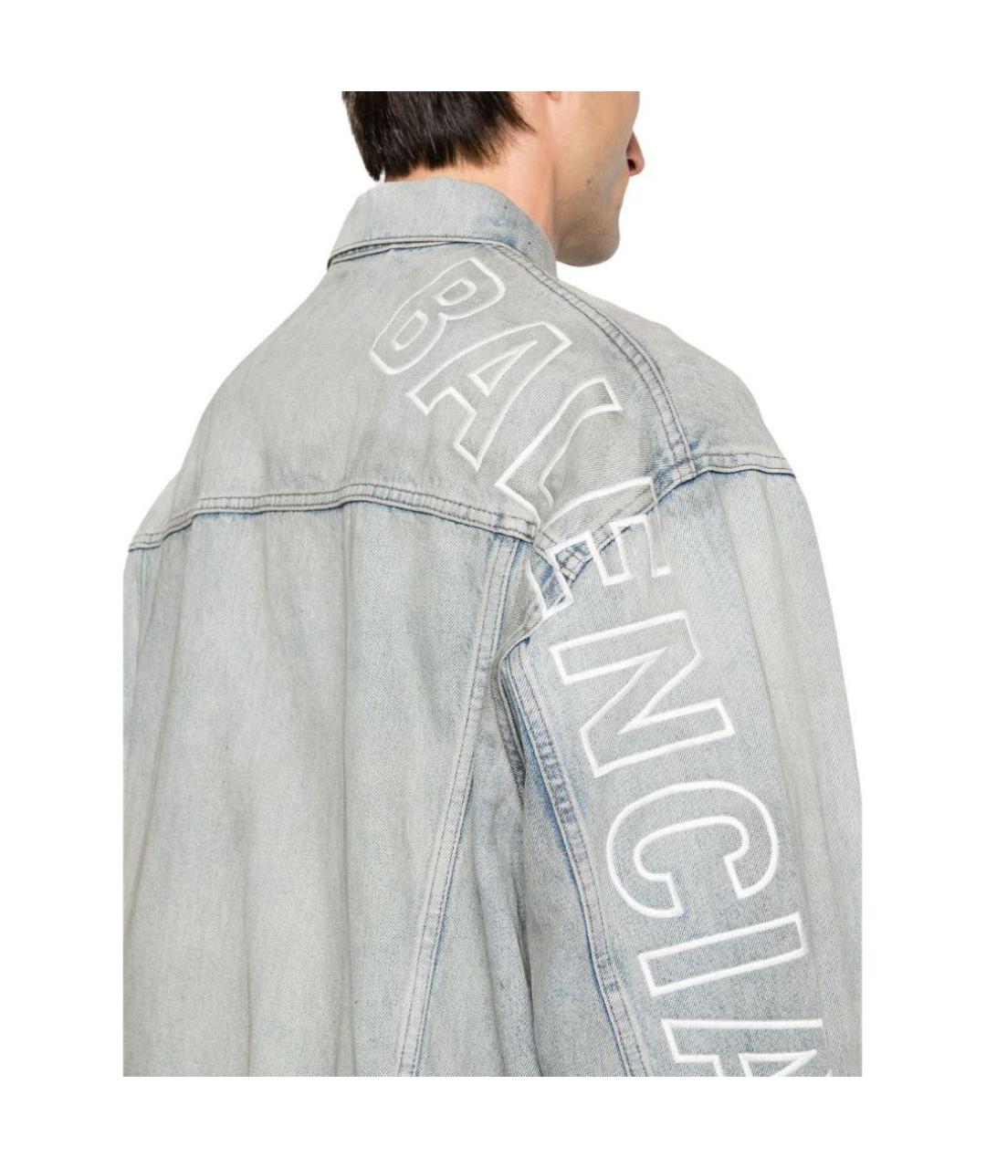 BALENCIAGA Голубая деним куртка, фото 5