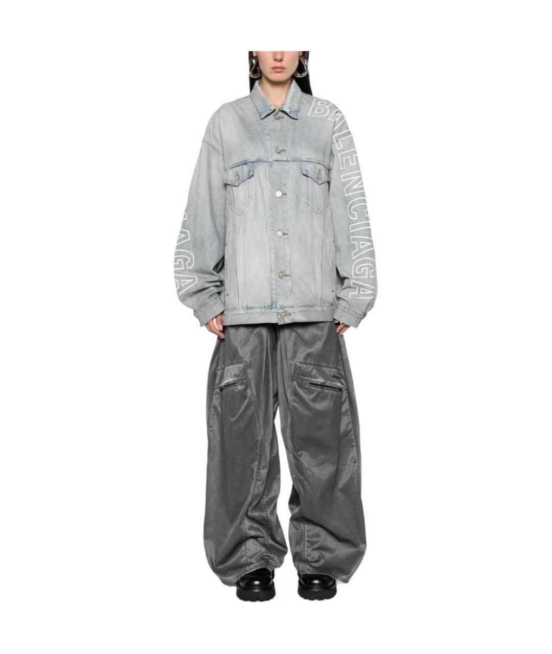 BALENCIAGA Голубая деним куртка, фото 4