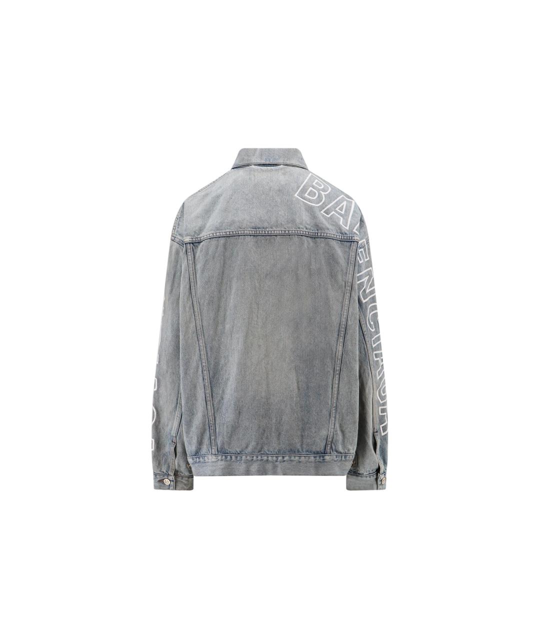 BALENCIAGA Голубая деним куртка, фото 2