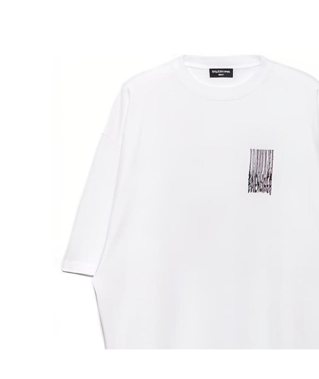 BALENCIAGA Белая хлопковая футболка, фото 5