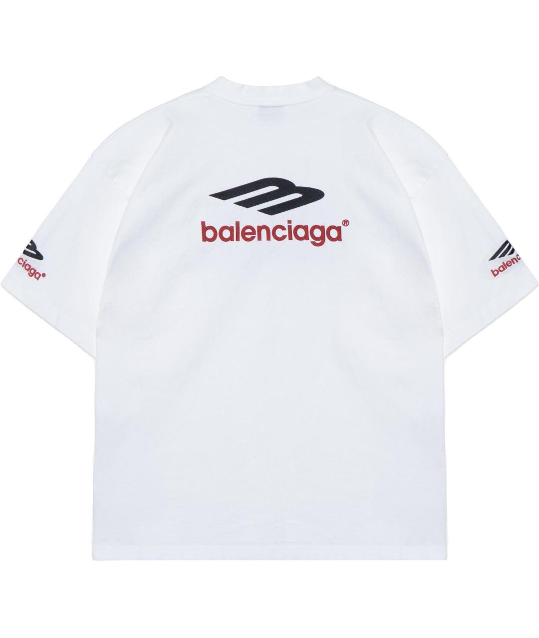 BALENCIAGA Белая хлопковая футболка, фото 1
