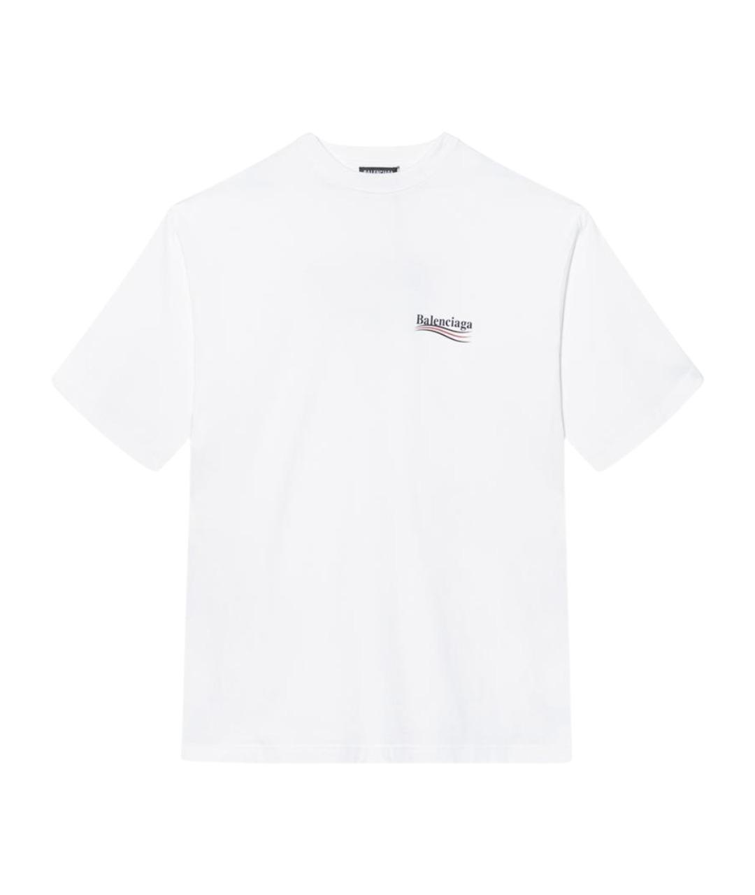 BALENCIAGA Белая футболка, фото 1