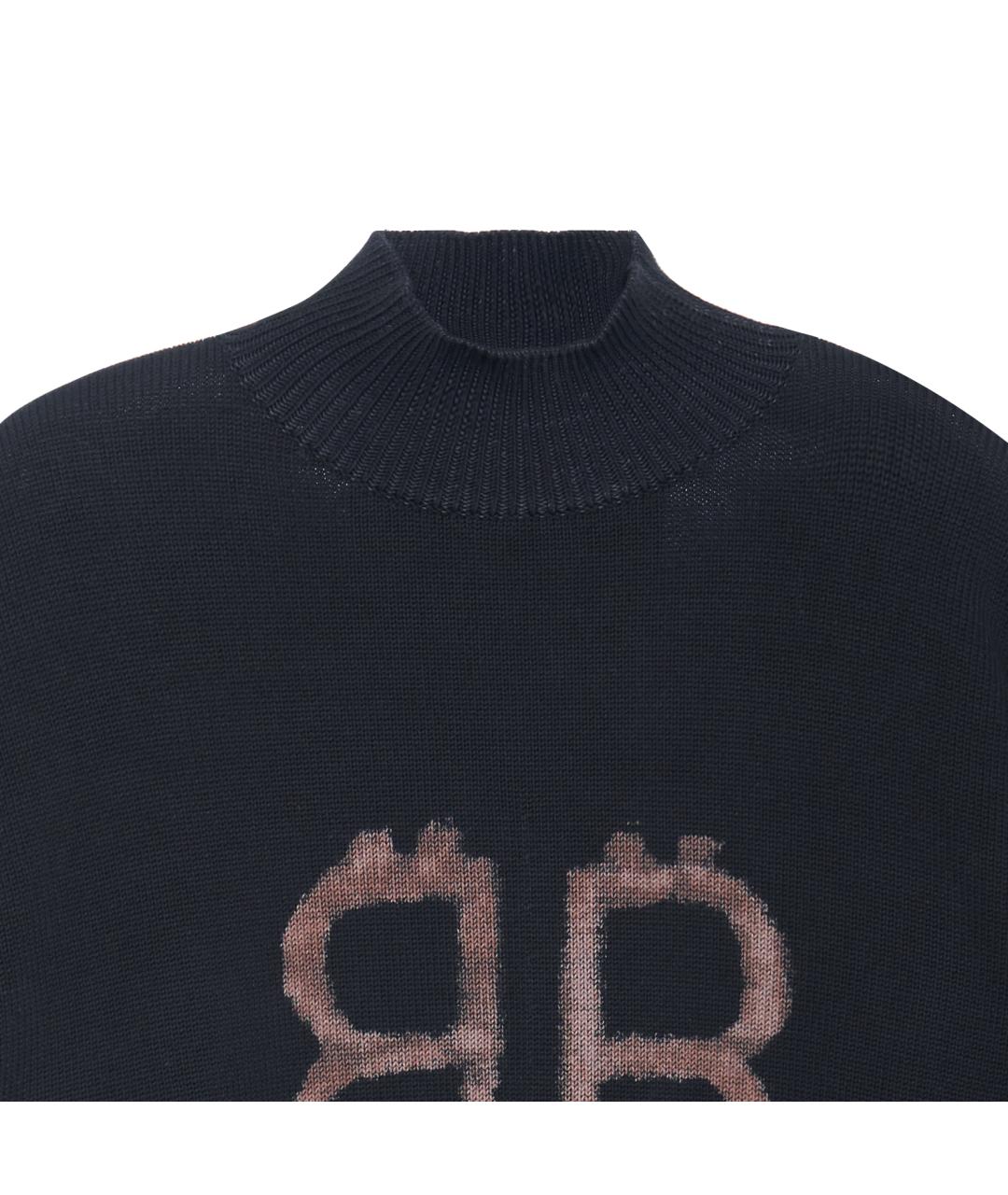 BALENCIAGA Черный кашемировый джемпер / свитер, фото 3