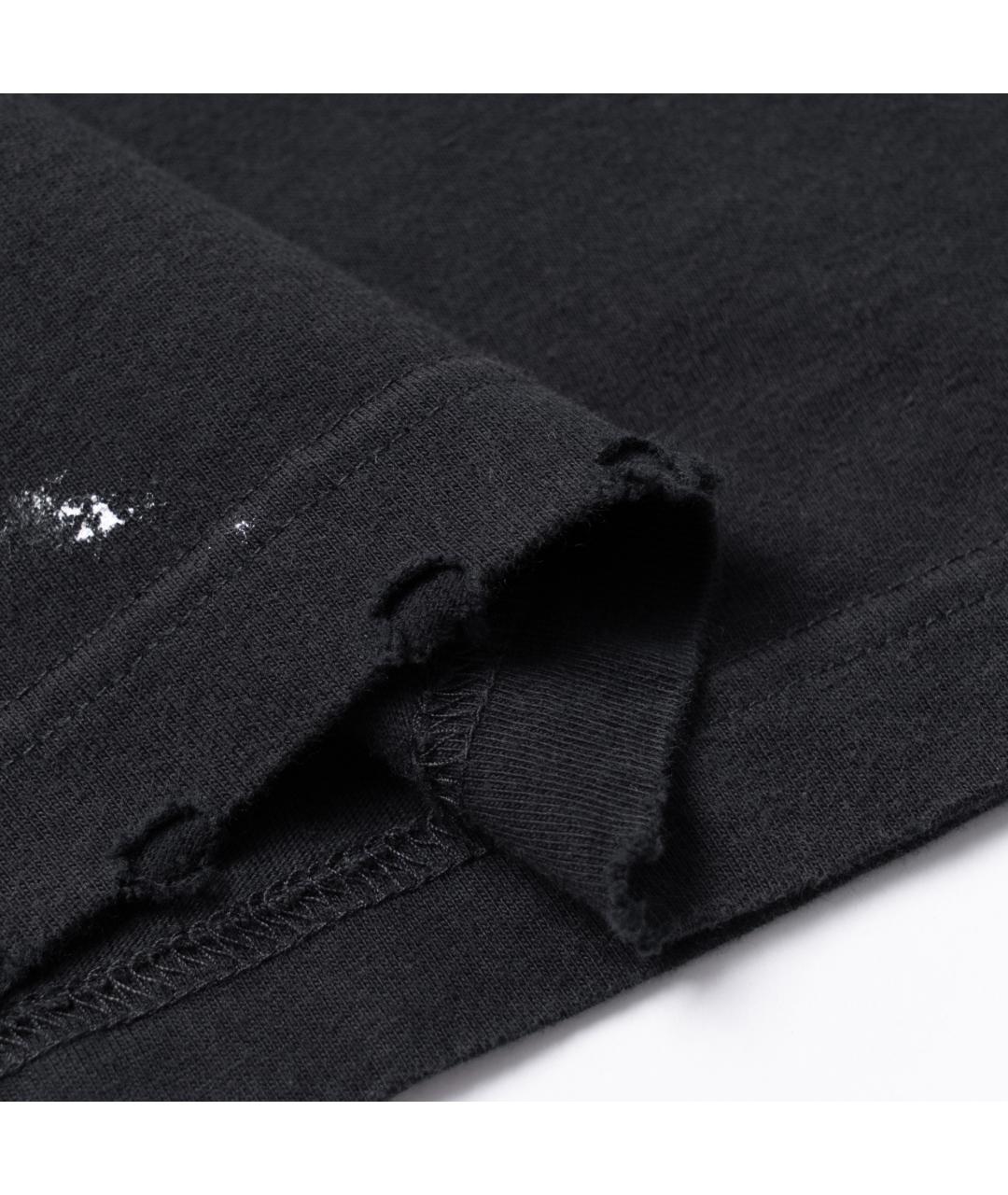 BALENCIAGA Черная хлопковая футболка, фото 5