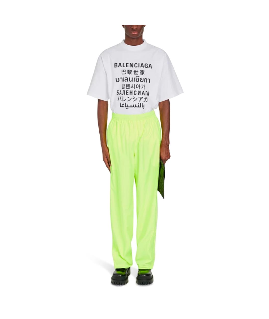 BALENCIAGA Белая хлопковая футболка, фото 4