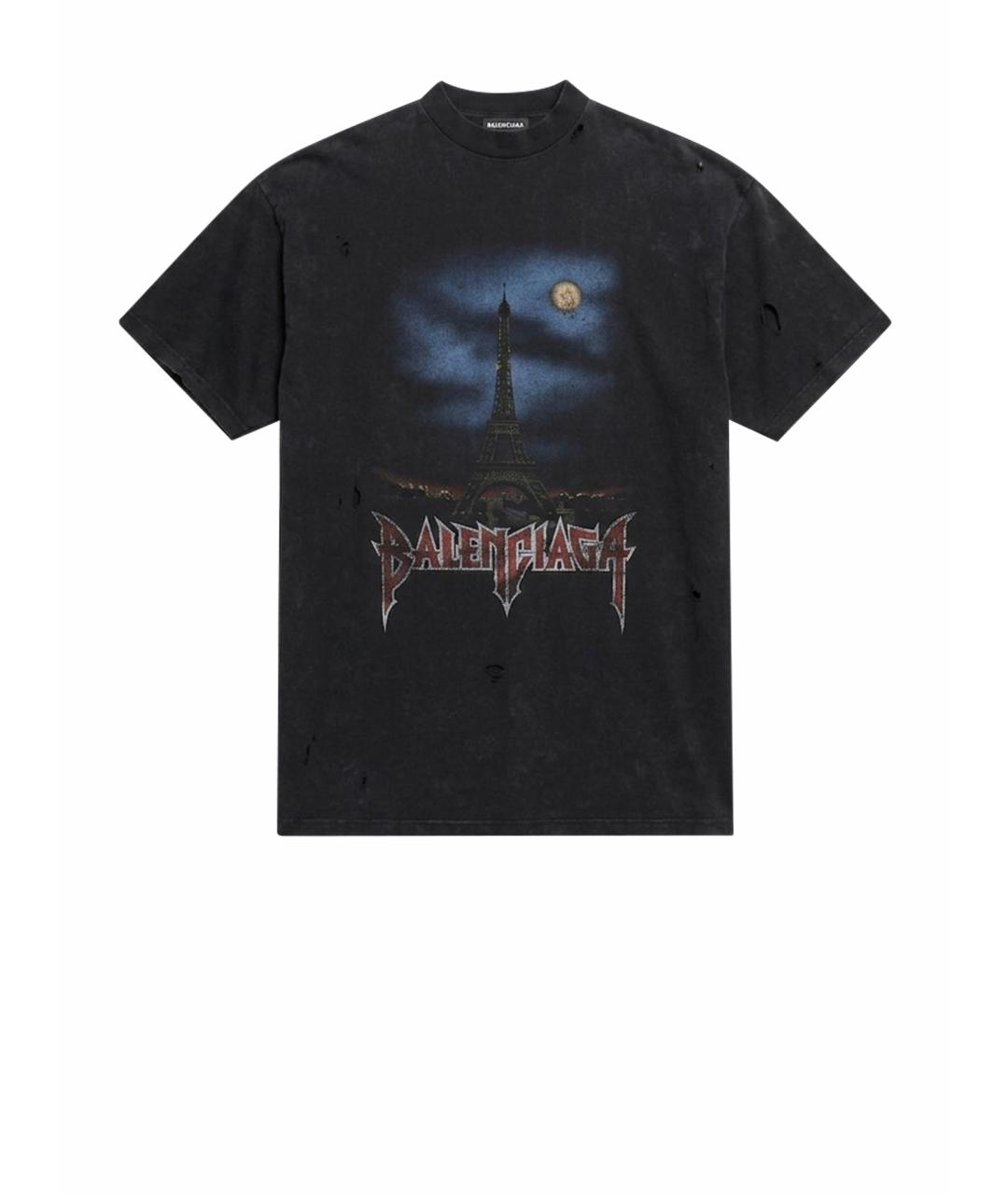 BALENCIAGA Черная футболка, фото 1