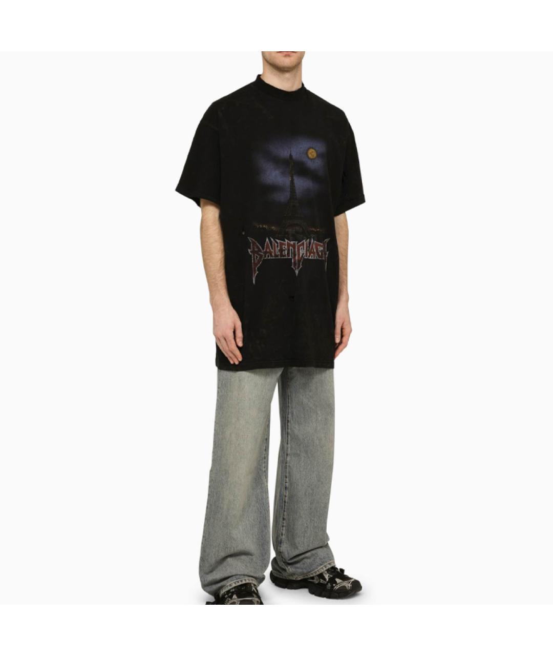 BALENCIAGA Черная футболка, фото 3