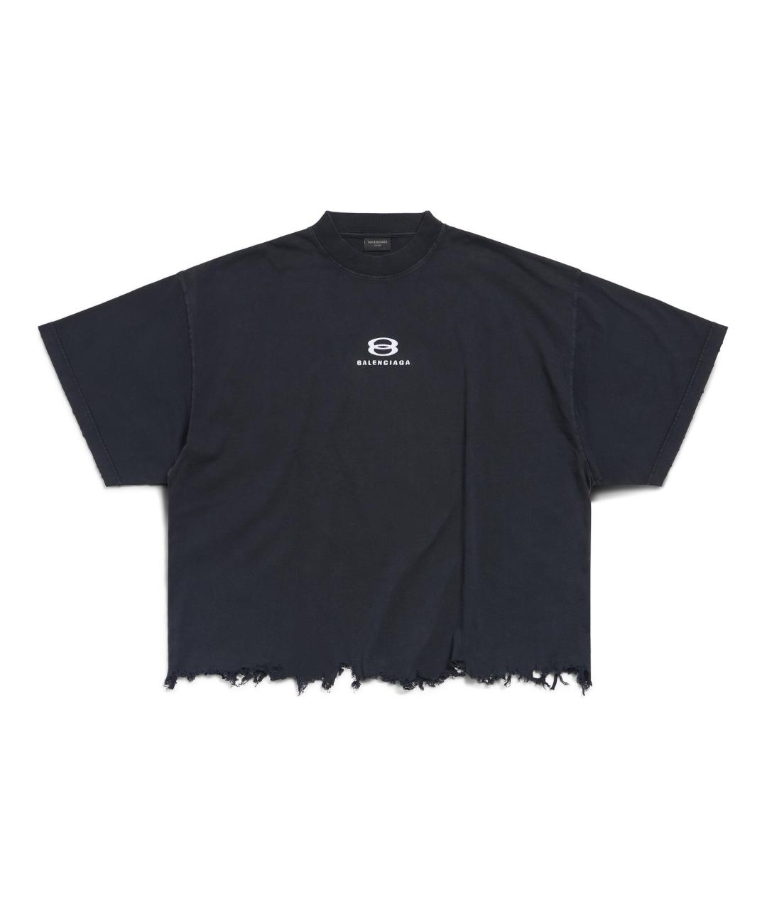 BALENCIAGA Черная футболка, фото 7