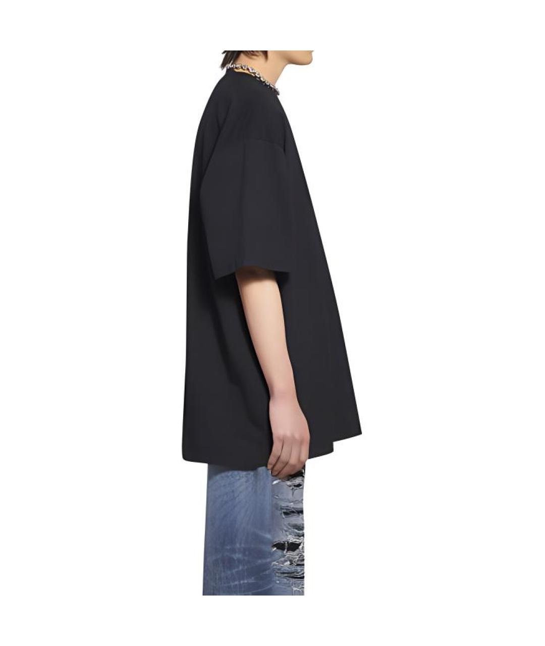 BALENCIAGA Черная футболка, фото 5