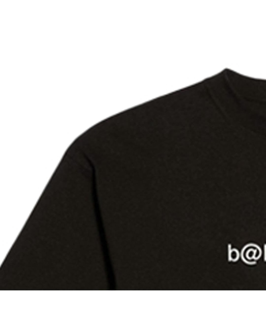 BALENCIAGA Черная хлопковая футболка, фото 5