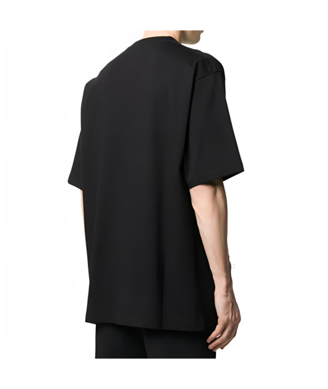 BALENCIAGA Черная хлопковая футболка, фото 6