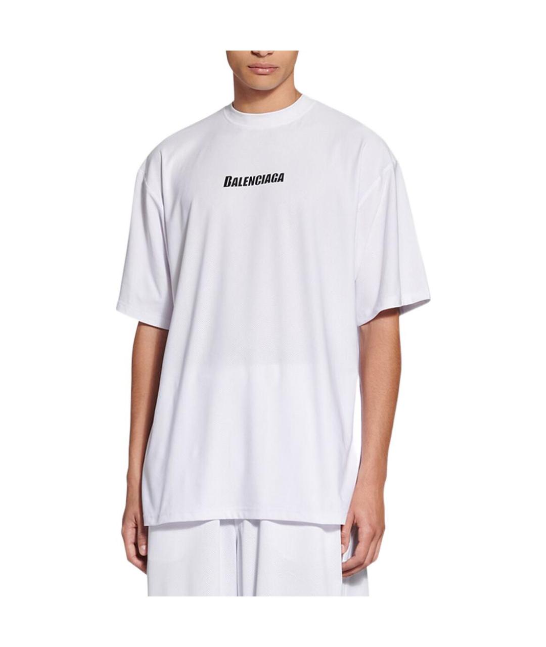 BALENCIAGA Белая футболка, фото 4