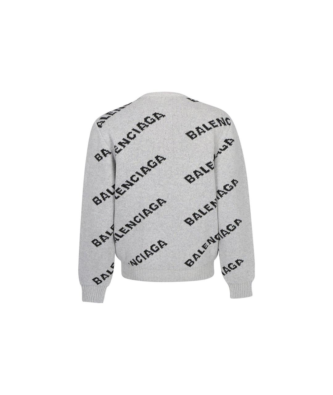 BALENCIAGA Серый кашемировый джемпер / свитер, фото 2