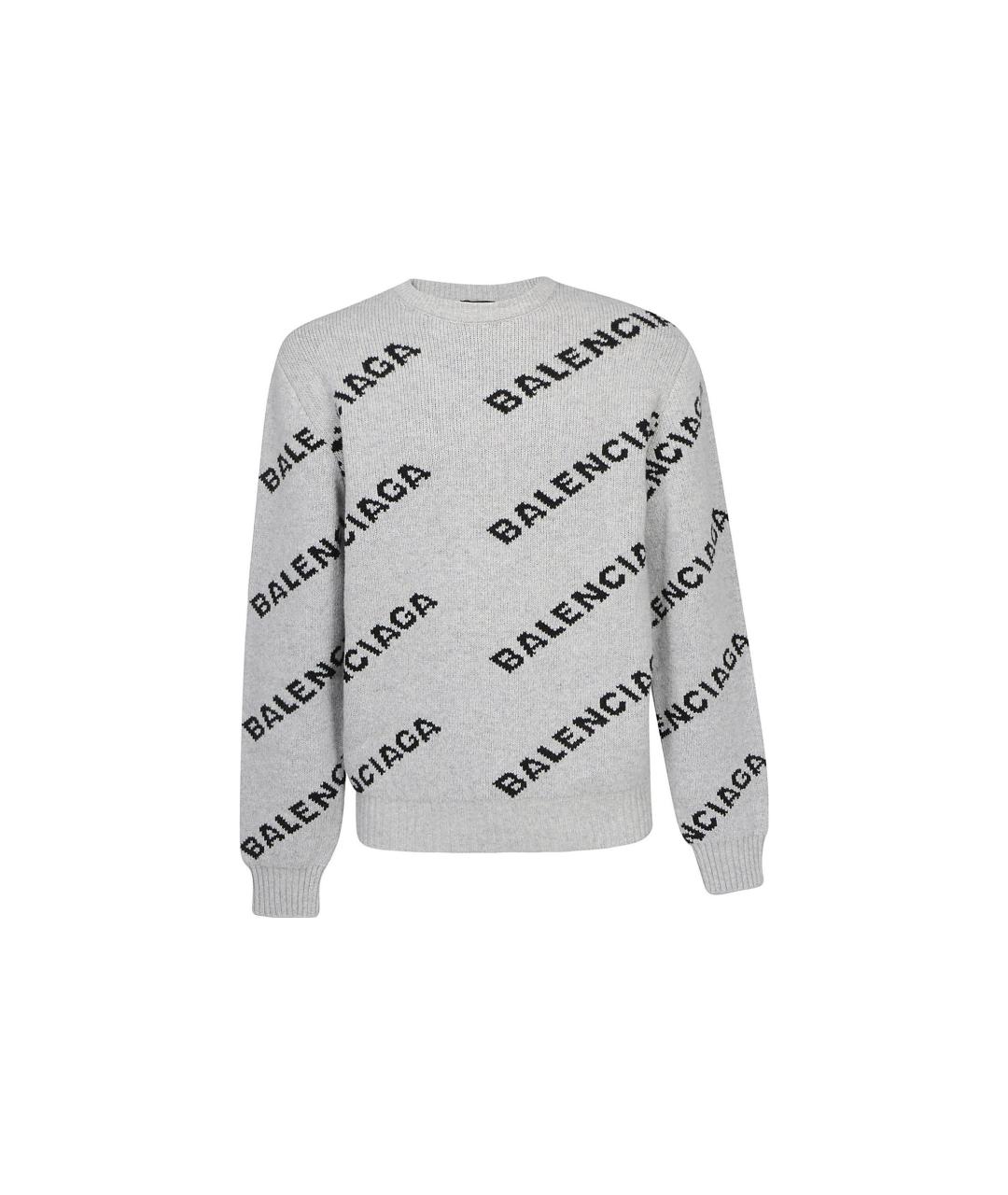 BALENCIAGA Серый кашемировый джемпер / свитер, фото 1