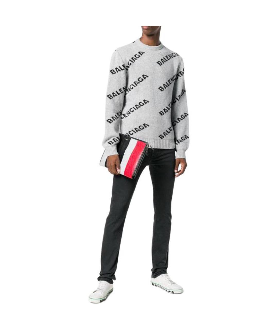 BALENCIAGA Серый кашемировый джемпер / свитер, фото 3