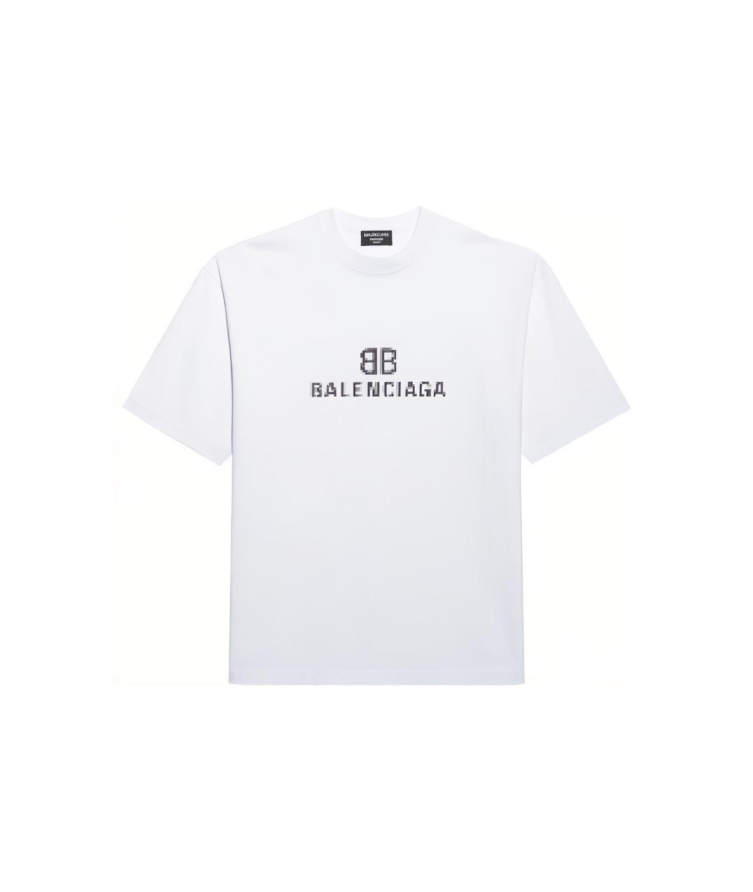 BALENCIAGA Белая хлопковая футболка, фото 1