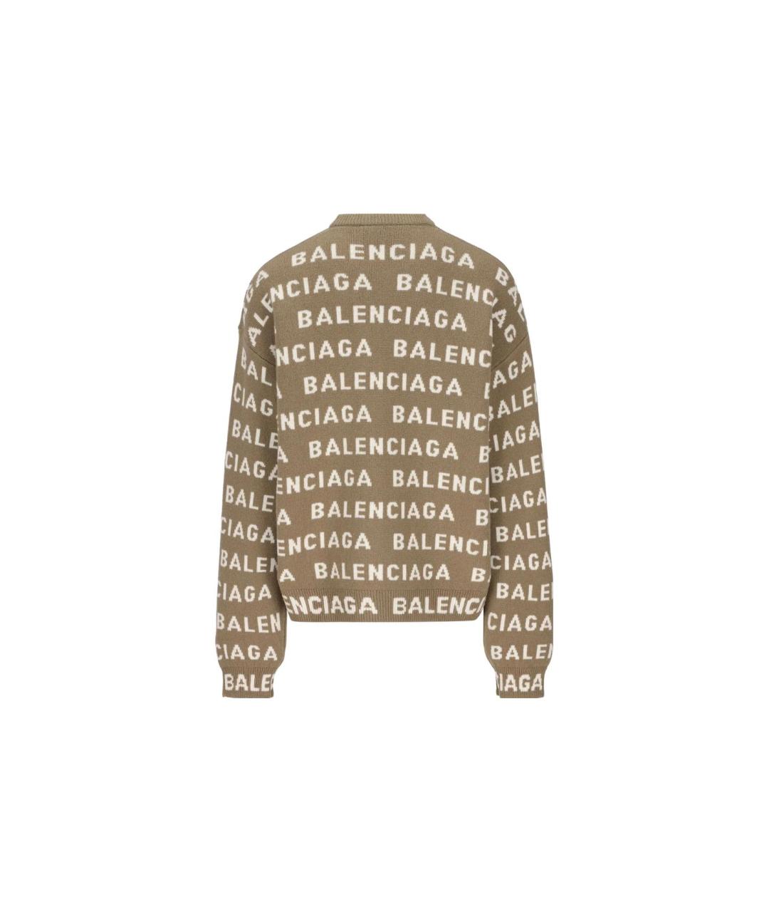 BALENCIAGA Коричневый кашемировый джемпер / свитер, фото 2
