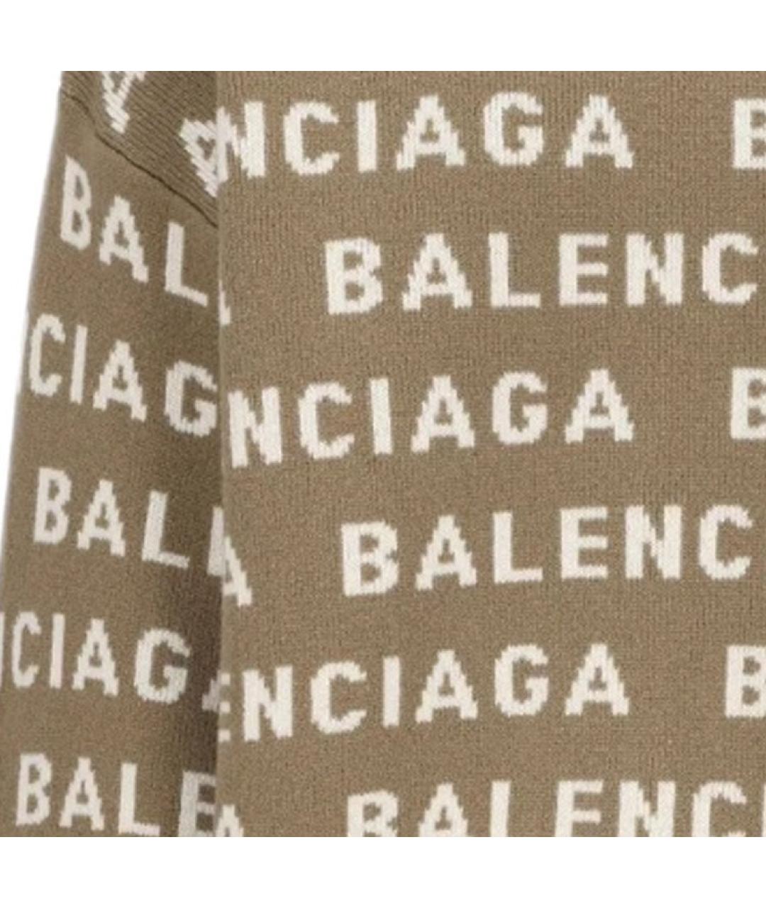 BALENCIAGA Коричневый кашемировый джемпер / свитер, фото 8