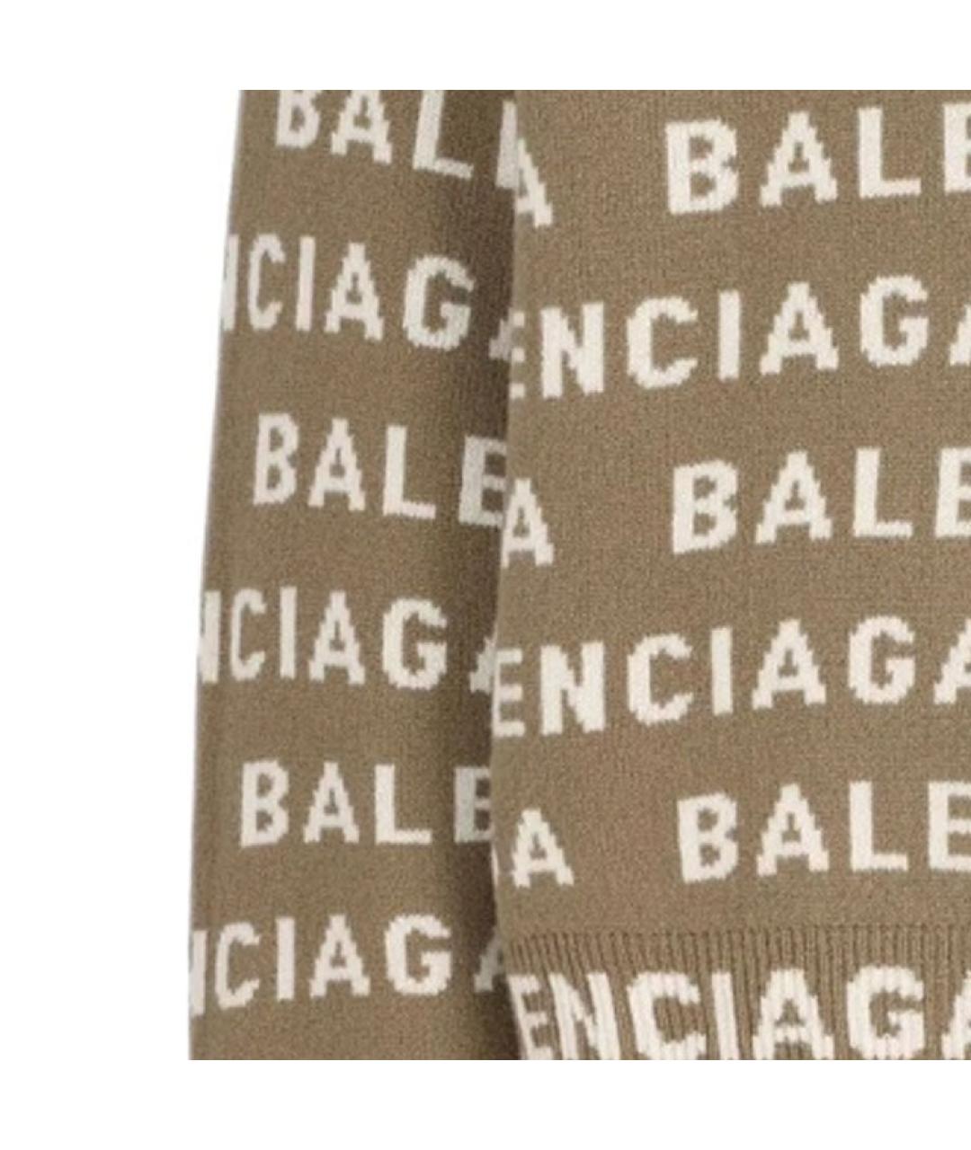 BALENCIAGA Коричневый кашемировый джемпер / свитер, фото 9