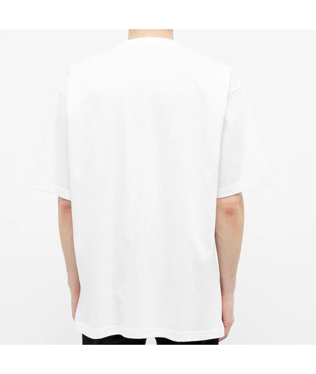 BALENCIAGA Белая хлопковая футболка, фото 3