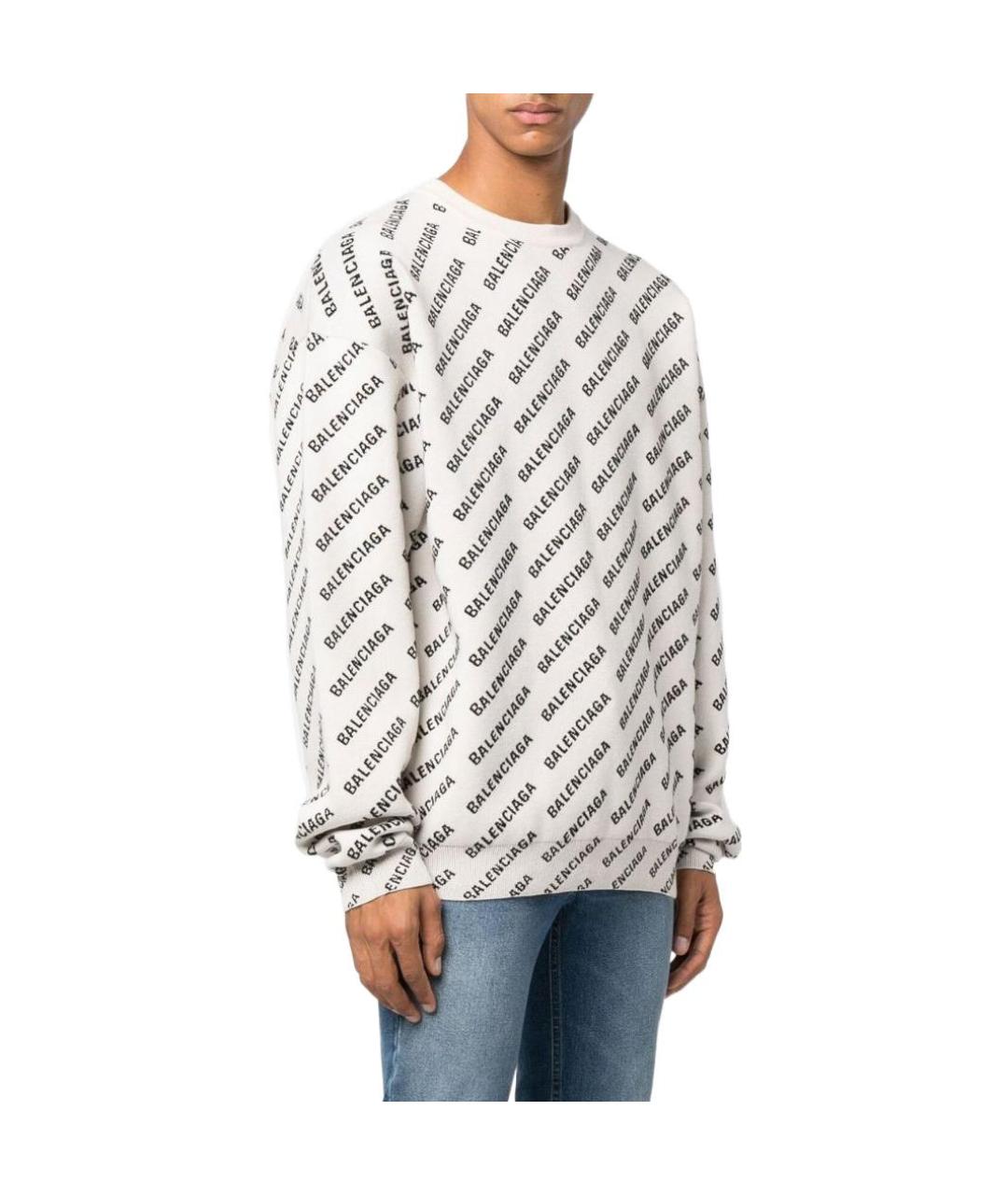 BALENCIAGA Белый джемпер / свитер, фото 4