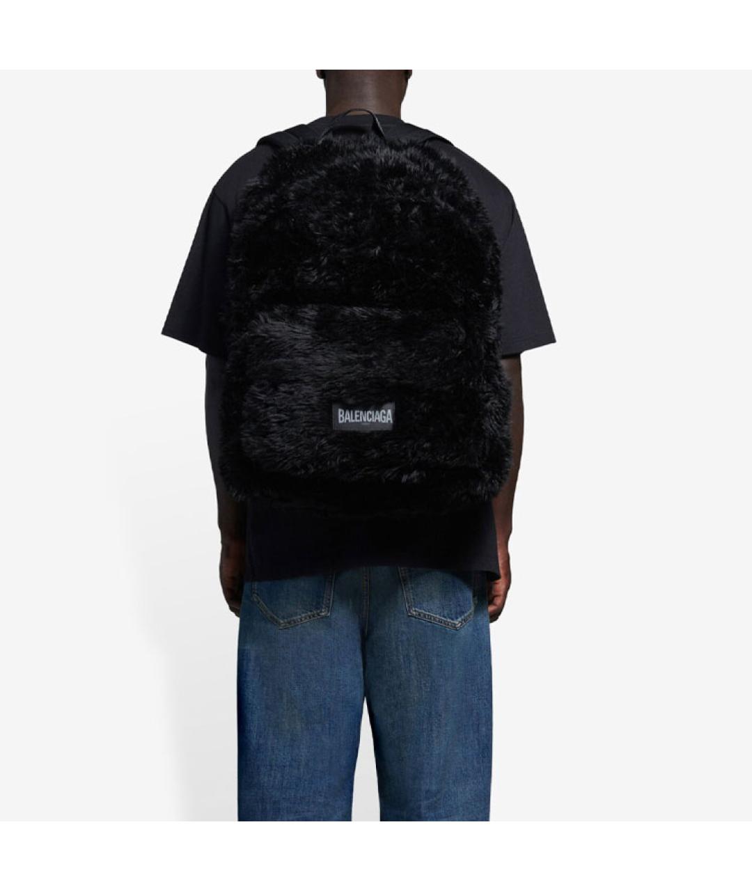 BALENCIAGA Черная хлопковая футболка, фото 5