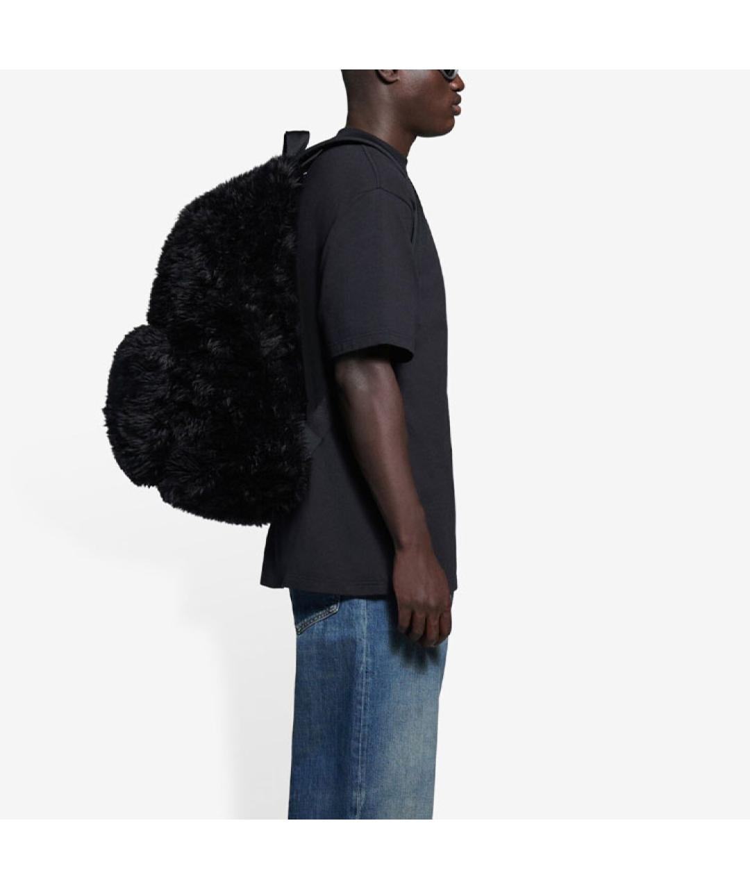 BALENCIAGA Черная хлопковая футболка, фото 6