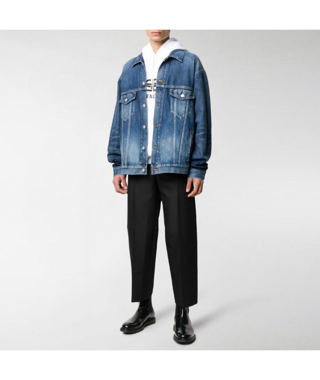 BALENCIAGA Синяя деним куртка, фото 2