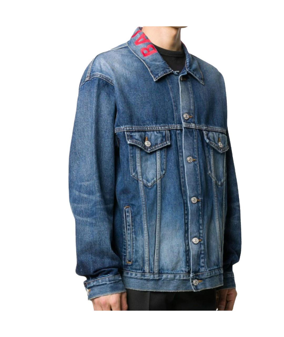 BALENCIAGA Синяя деним куртка, фото 3