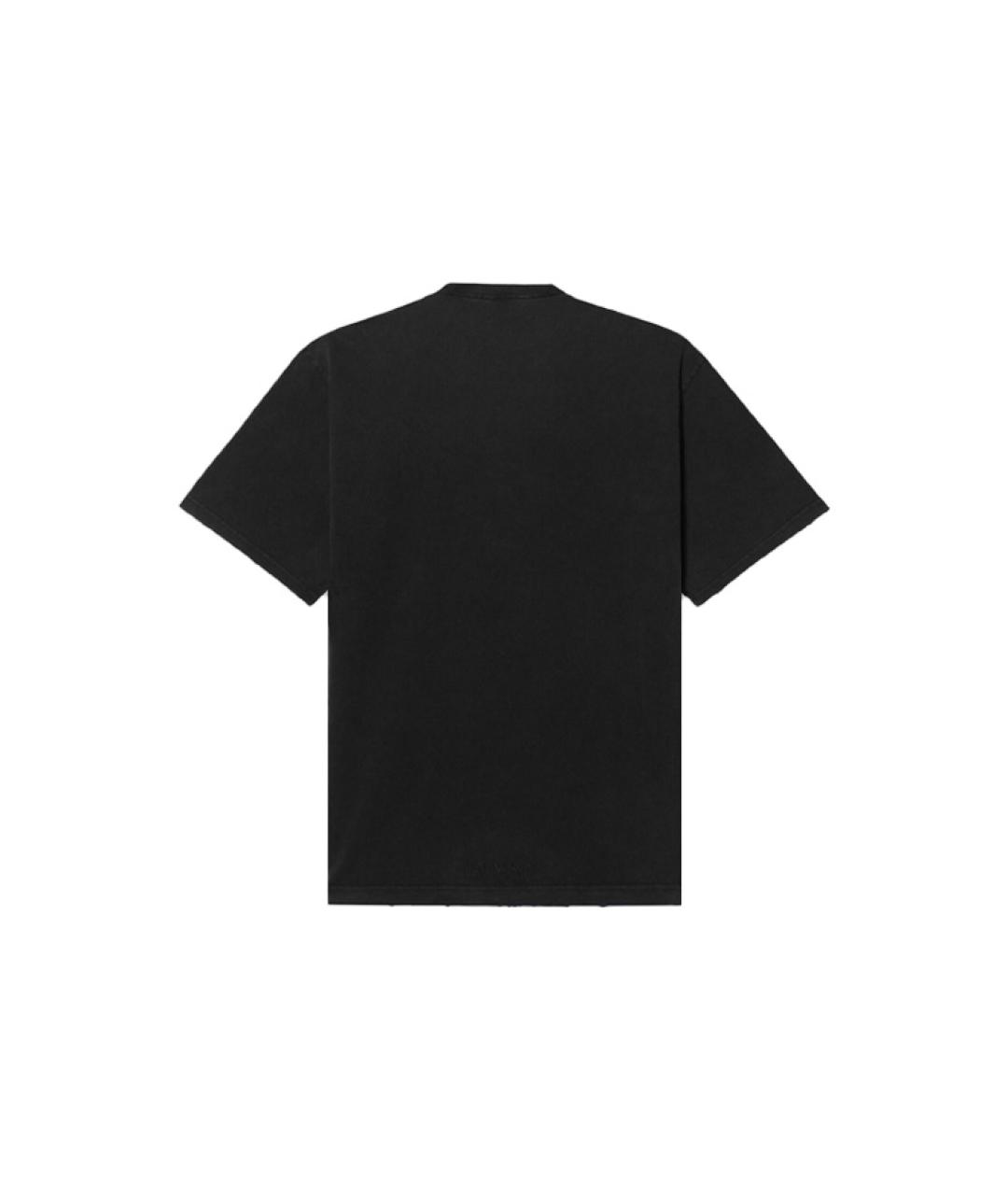 BALENCIAGA Черная хлопковая футболка, фото 2