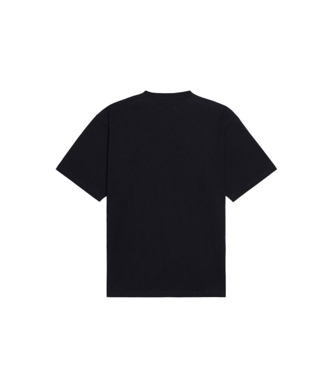 BALENCIAGA Черная хлопковая футболка, фото 2