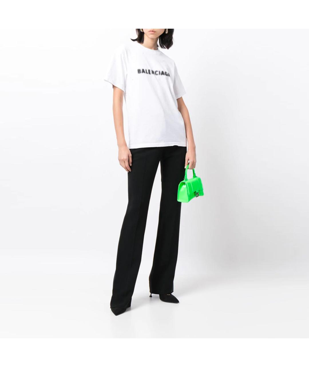 BALENCIAGA Белая хлопковая футболка, фото 3