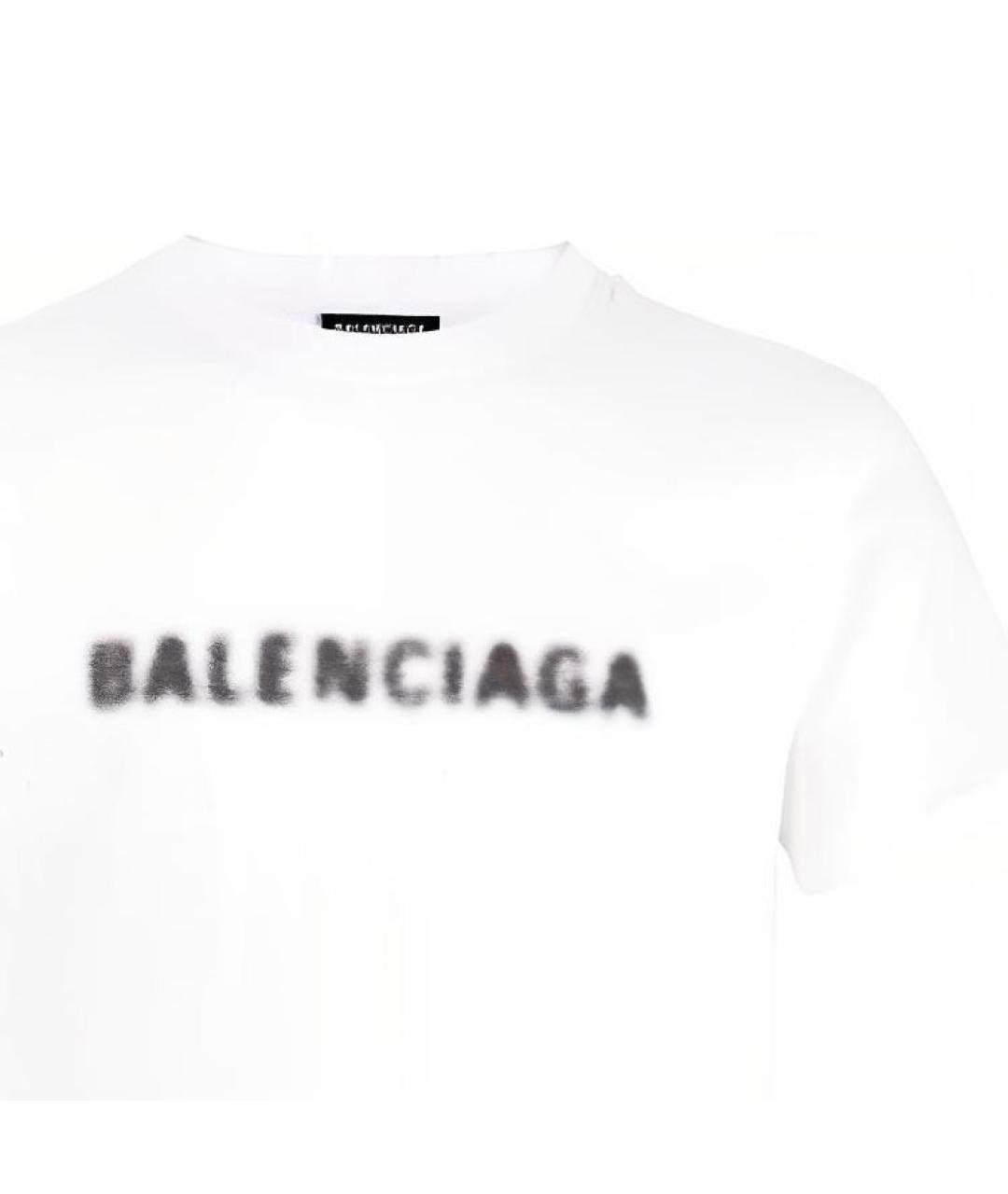 BALENCIAGA Белая хлопковая футболка, фото 6