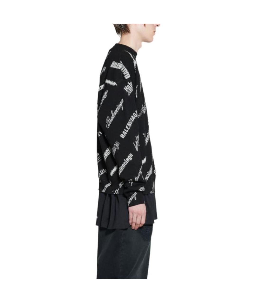 BALENCIAGA Черный кашемировый джемпер / свитер, фото 8