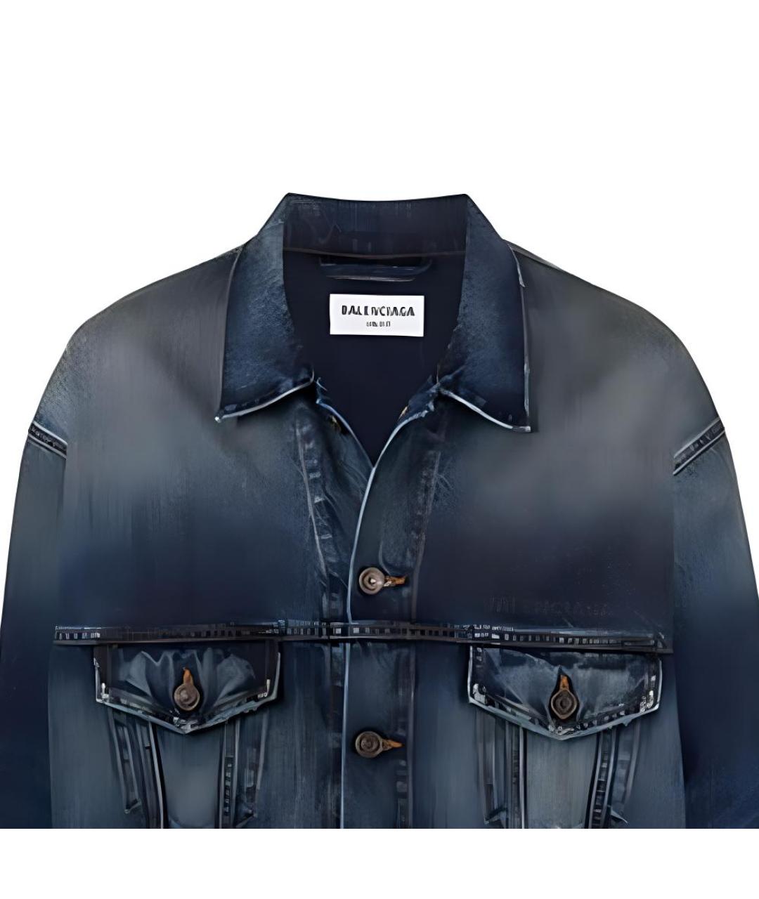 BALENCIAGA Синяя деним куртка, фото 5