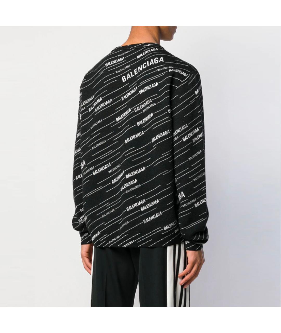 BALENCIAGA Черный кашемировый джемпер / свитер, фото 2