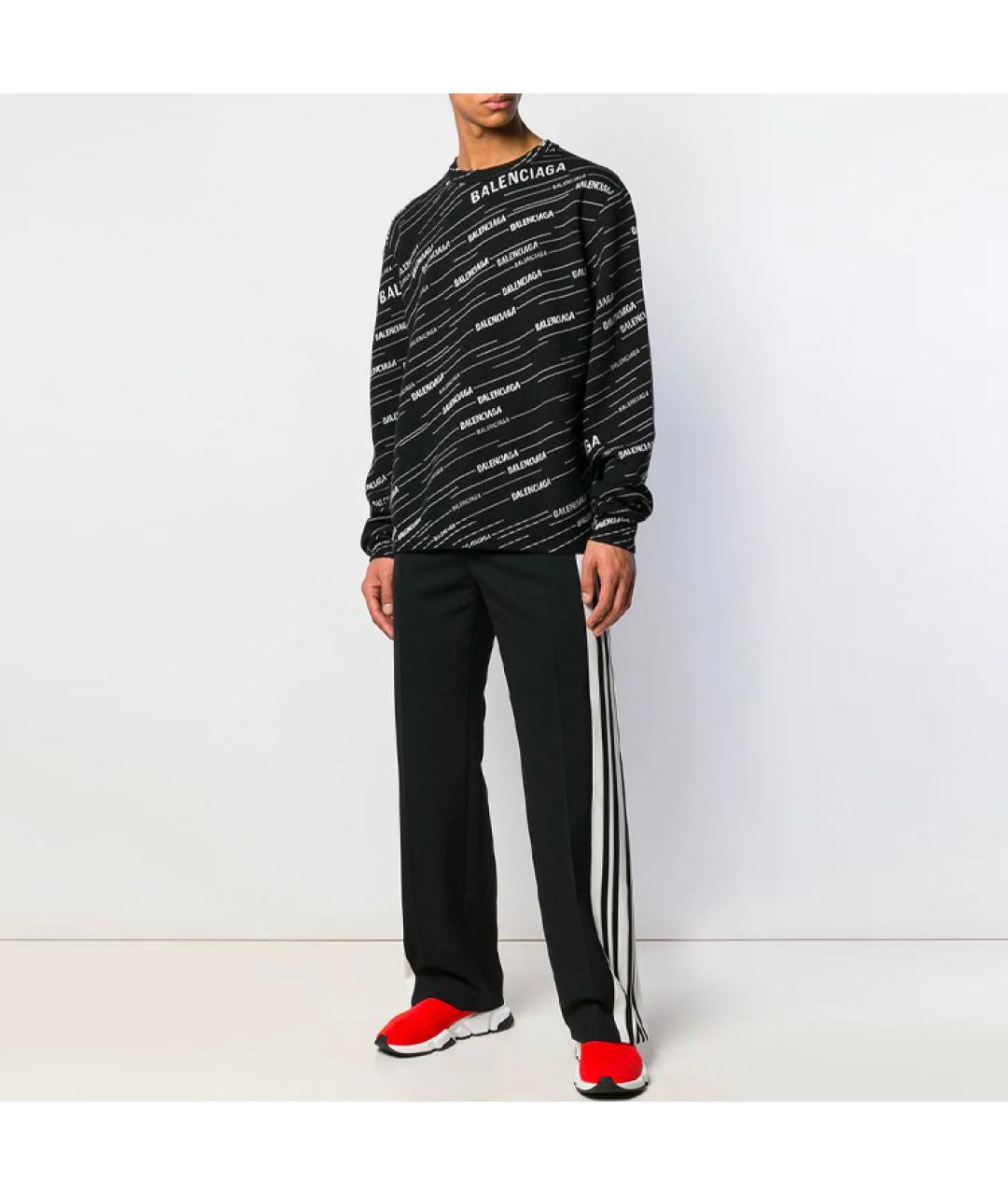 BALENCIAGA Черный кашемировый джемпер / свитер, фото 4