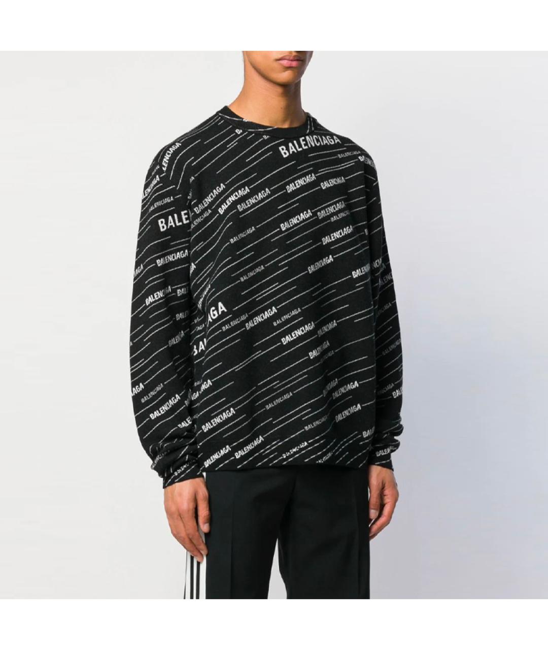 BALENCIAGA Черный кашемировый джемпер / свитер, фото 3